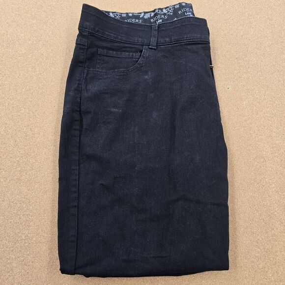 Riders By Lee Women's Black Mid Rise Bootcut Straight Leg Jeans Size 20W/P A6 - Picture 3 of 8